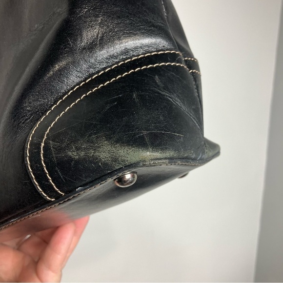 Fossil‎ black leather shoulder bag large size - Picture 2 of 12